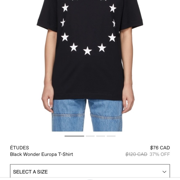 Etudes Black Wonder Europa Star T-shirt - Picture 4 of 4